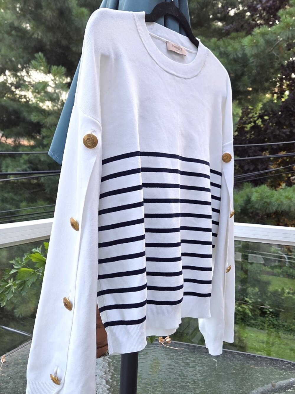 Gorgeous TWINSET Blue and white striped pull